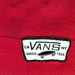 Unisex, One Size, Retro vans Red beanie